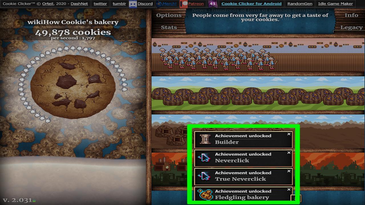 How can I earn dungeon achievements in the regular version of Cookie Clicker?