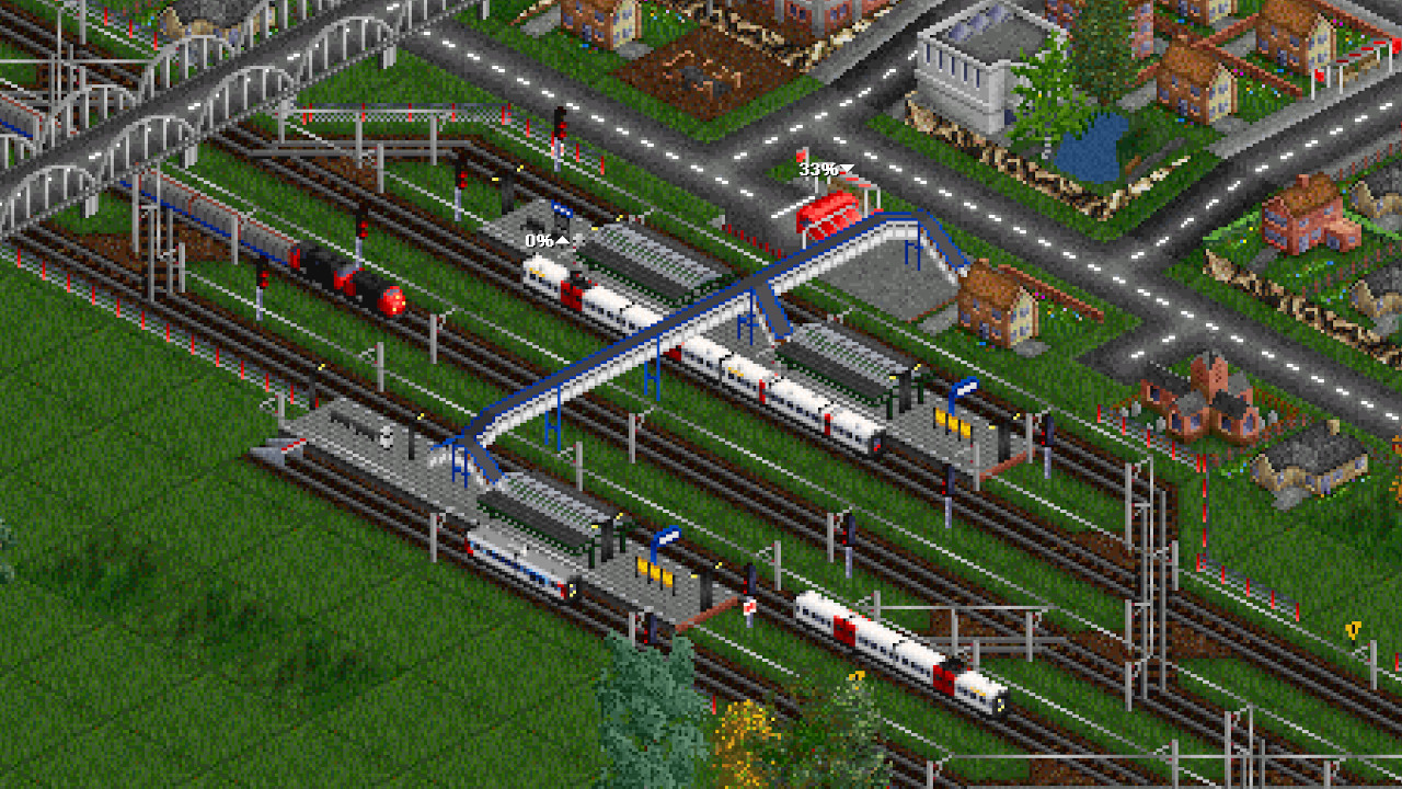 OpenTTD: Invading a city to get a rail line through it