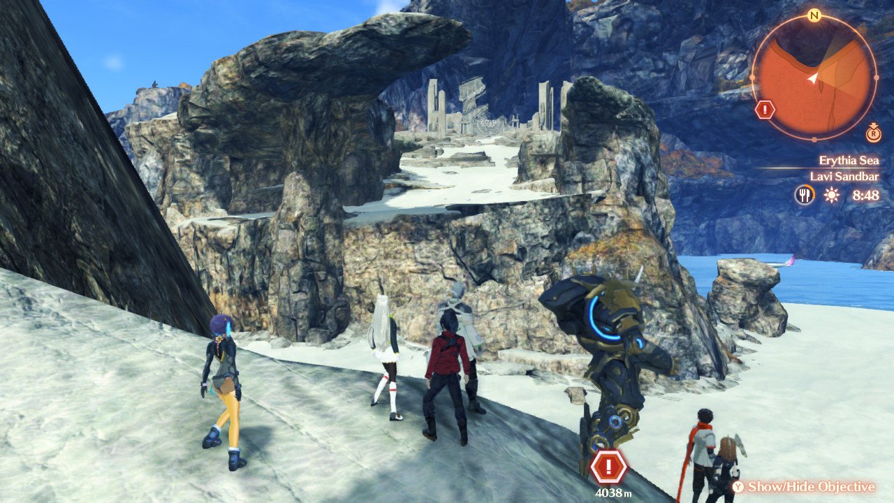 How do I reach the elevated area in Xenoblade Chronicles 3?