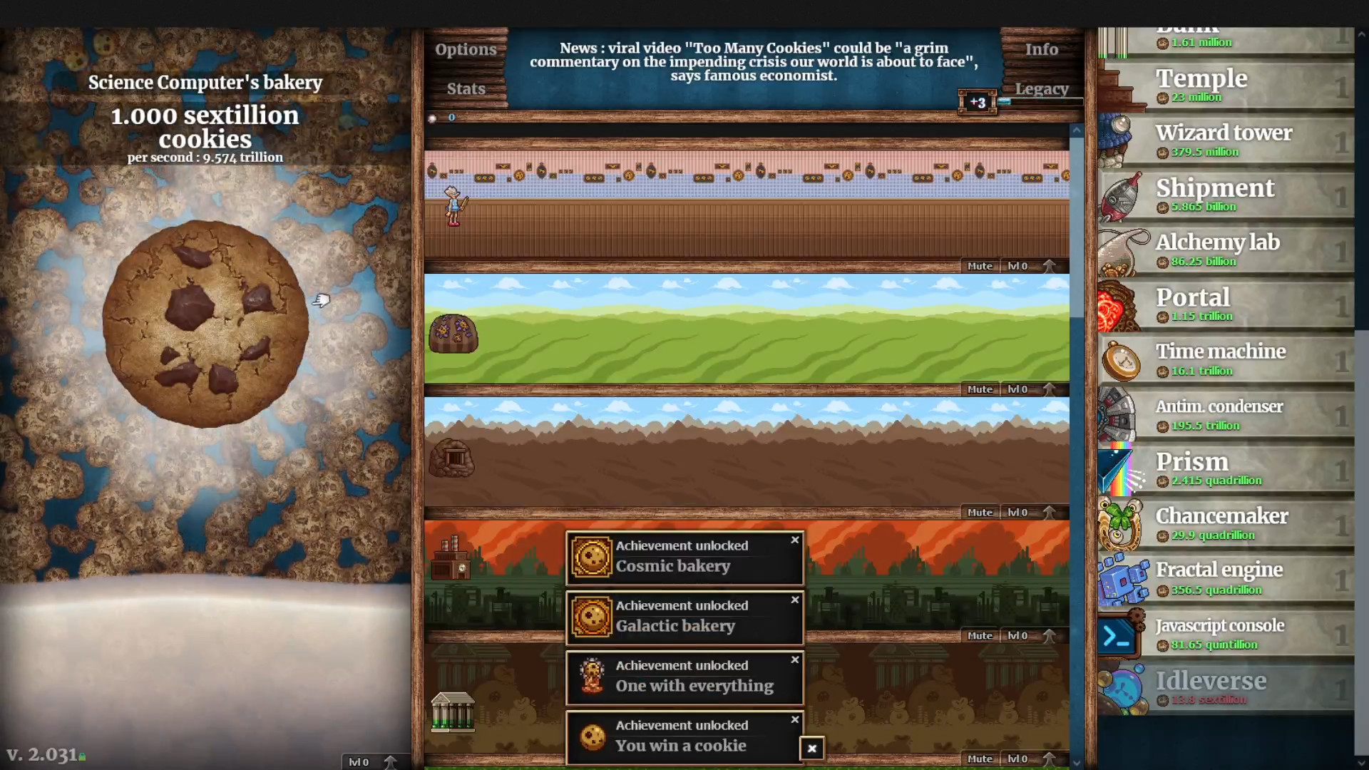 In Cookie Clicker how can I make profit from stocks?